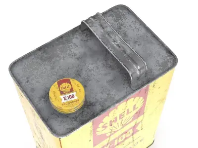 Old Shell Oil Can 3D model
