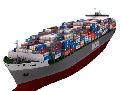 Container Ship - 01 - 3D model