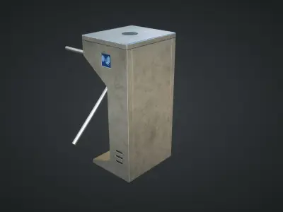 Inteligent Security Flap Gate Low-poly 3D model