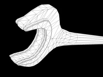 Old Combination Wrench PBR Low-poly 3D model