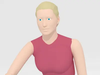 Sportive Biker 4K 3D model