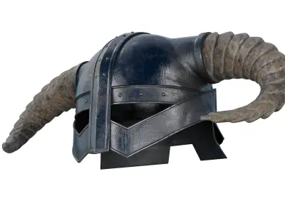 Legendary Skyrim Helmet Low-poly 3D model