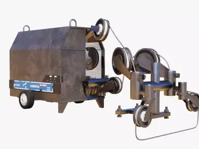 Diamond Wire Concrete Slab Cutting Machine 3D model