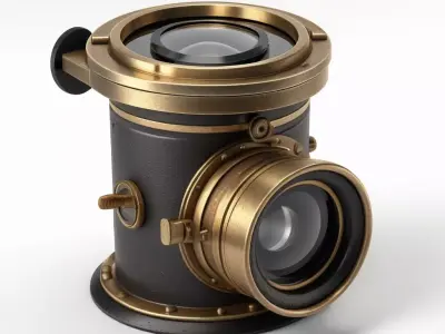Steampunk Industrial Periscope Viewfinder 3D model