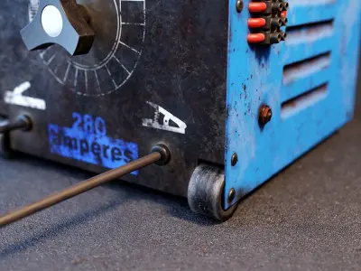 Old Welding Machine 01 3D model