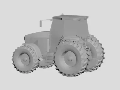 Tractor concept Low-poly 3D model