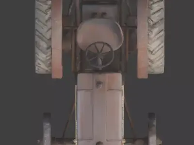 Frontier Wasteland Farm Tractor Low-poly 3D model