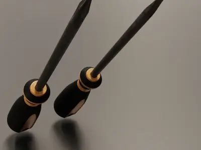 Flat And Phillips Screwdriver 3D model