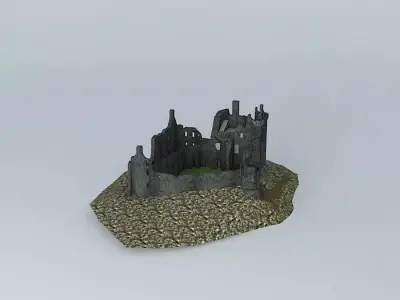 Ruined castle Free 3D model
