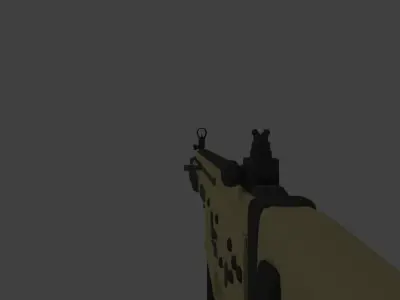 SCAR-H gun Low-poly 3D model