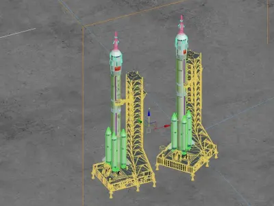 China launch vehicle 3D model