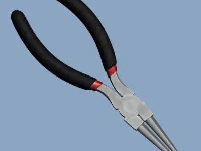 Wire pliers tool Low-poly 3D model