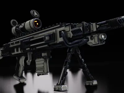 Sci-fi Gun Free 3D model get