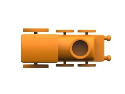 Train toy - orange 3D print model