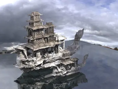 Chinese Treasure Ships 2 designs 3D model