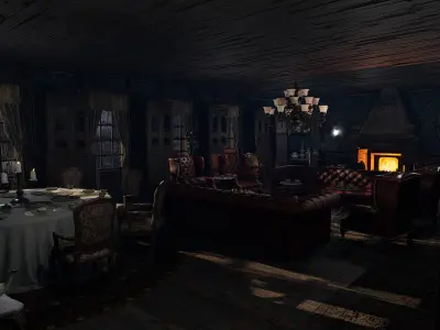 Winterbourne Mansion - Victorian Chambers and Hallways 3D model