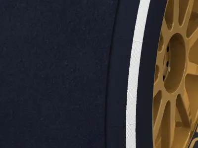 18 inches medium rear tyre Low-poly 3D model