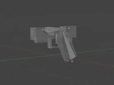 Voxel Style Pistol Low Poly Game Ready Minecraft Texturepack Free low-poly 3D model