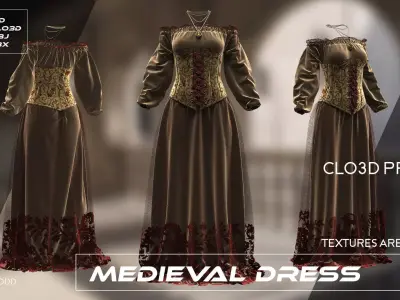 Medieval BaroccoDress 3D model