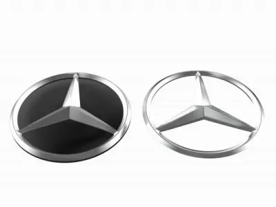 Mercedes-Benz Logo Low-poly 3D model
