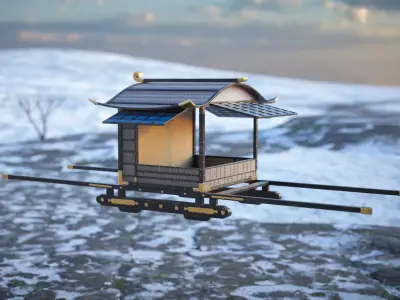 Korean Officer Palanquin - Joseon Tongsinsa 3D model