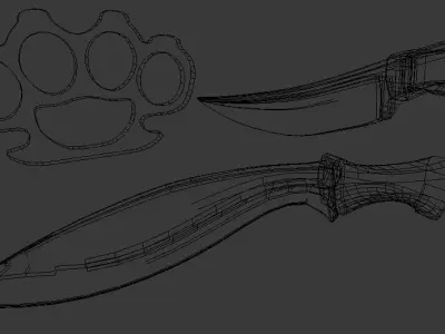 Melee Weapon Low Poly Free low-poly 3D model
