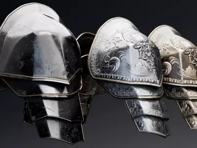 Shoulder Armor - Rigged UE5 Low-poly 3D model