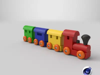 Toy Train 3D model