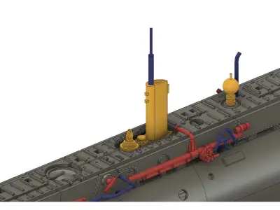 British  Stickleback class submarine scale model STL 3D print model