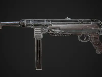 MP 40  Low-poly 3D model
