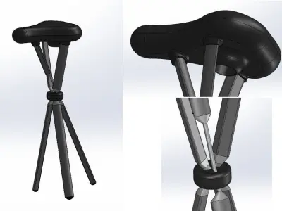 Transformable bicycle seat Free 3D model