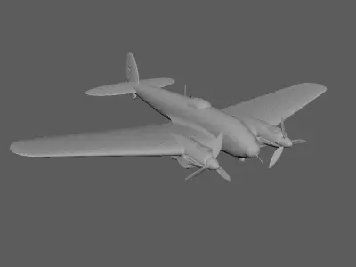 He-111 World War II air bomber 3D CG model 3D model