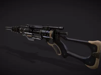Rifle VerG Low-poly 3D model