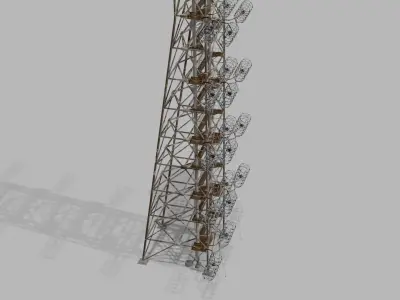 Chernobyl RLS Radar 5N32 Duga BIG MAST 3D model