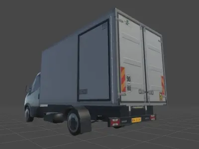 Iveco Dayli Box-refrigerated body Low-poly 3D model