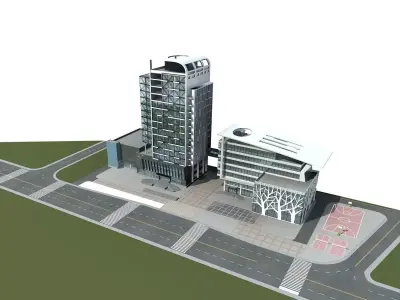 Office Building 3D model 100