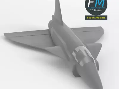 Stylized Interceptor Jet base mesh 3D model