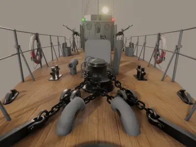 Small hunter of the MO-4 type Low-poly 3D model