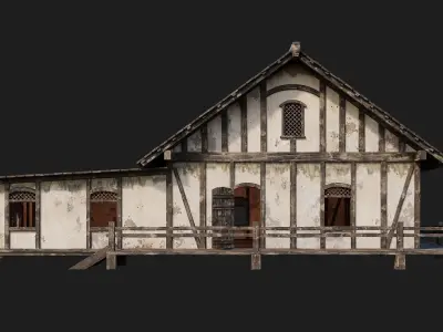 Old Medieval House 4K Textures GameReady 154 Low-poly 3D model