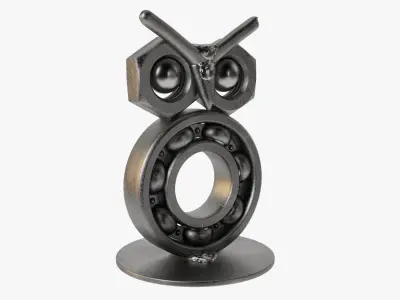 Metal Owl 3D model