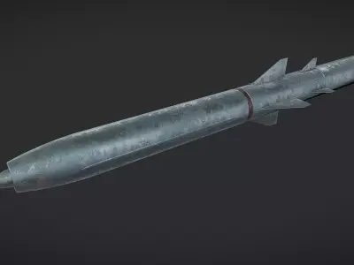 Cruise Missile Old Sample Free low-poly 3D model