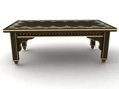 Wooden Arabian Table 3D model