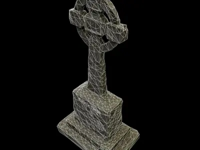 Celtic grave  Low-poly 3D model