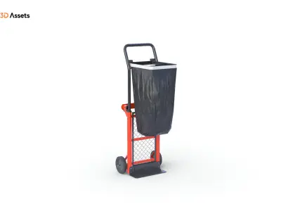 Heavy Duty Folding Cart Low-poly 3D model