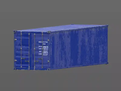 PBR 20 and 40 ft Shipping Cargo Container - Collection Pack Low-poly 3D model