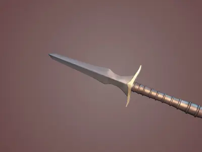 Fantasy Long-sword Low-Poly Melee Weapon Low-poly 3D model