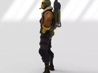 Raptor skin from Fortnite 3D model purchase