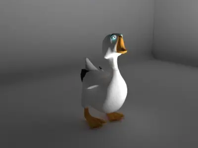 Goose Bird Low-poly 3D model
