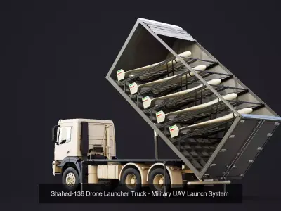 Leonidas and Shahed Drone Launcher Truck 3D Model Pack