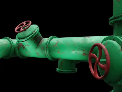 Pipe Assemply Kit Low-poly 3D model